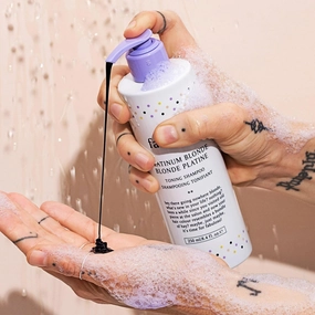 EVO Fabuloso Platinum Blonde Hair Care Routine Bundle: Toning Shampoo, Colour Boosting Treatment, and Toning Mist