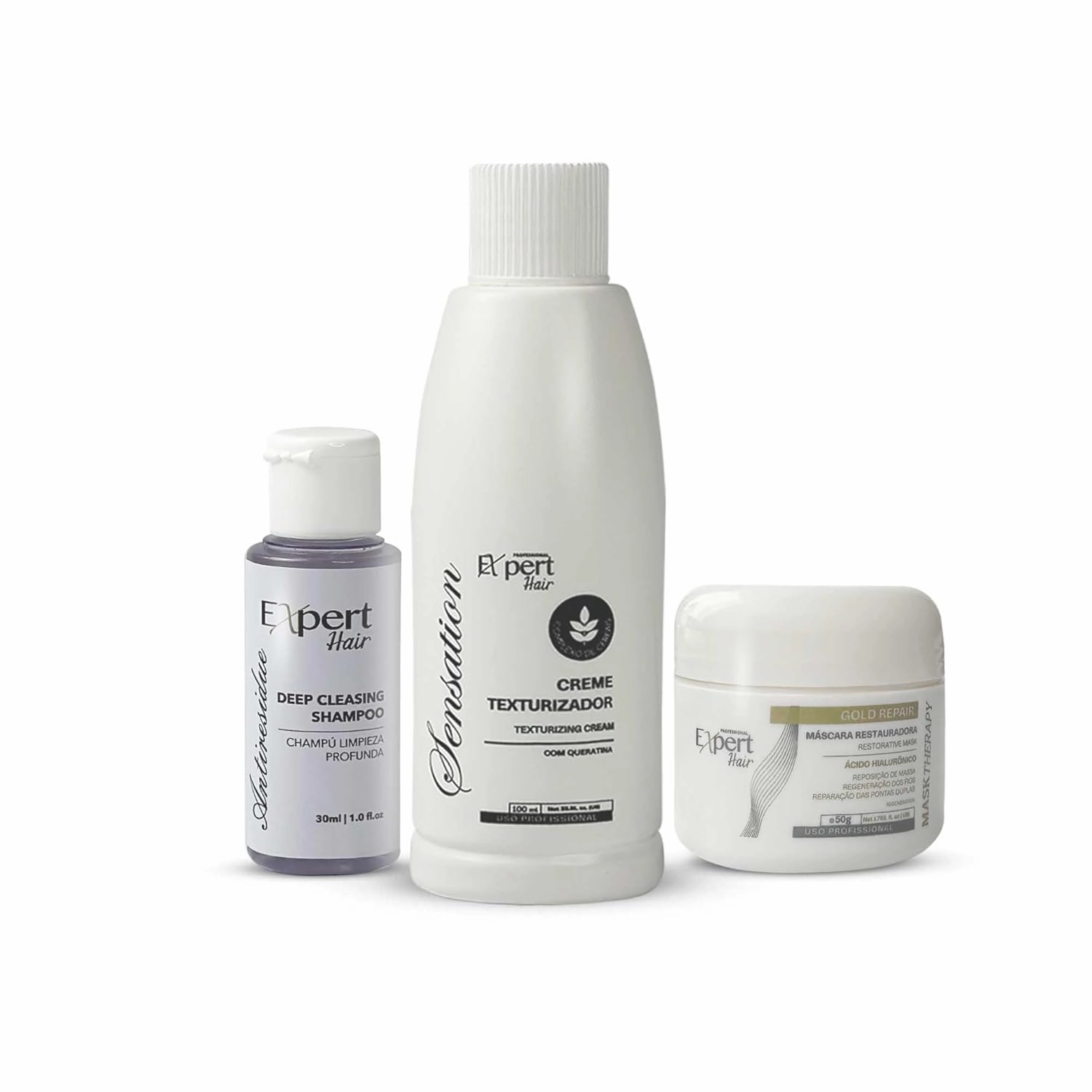Expert Hair Kit: Deep Cleaning Shampoo   Sensation Texturizing Cream   Gold Repair Mask