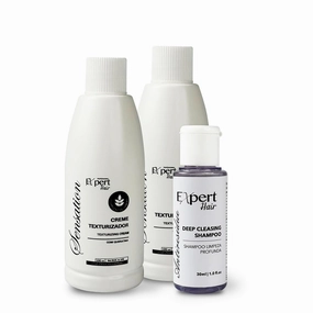 Expert Hair Sensation Keratin Hair Treatment Brazilian 100ml (2Pack)   Deep Cleansing Shampoo 30ml -Anti Frizz, Long Lasting Results-Keratina Para Alisar El Pelo, Keratina Brasileña– Complete Set
