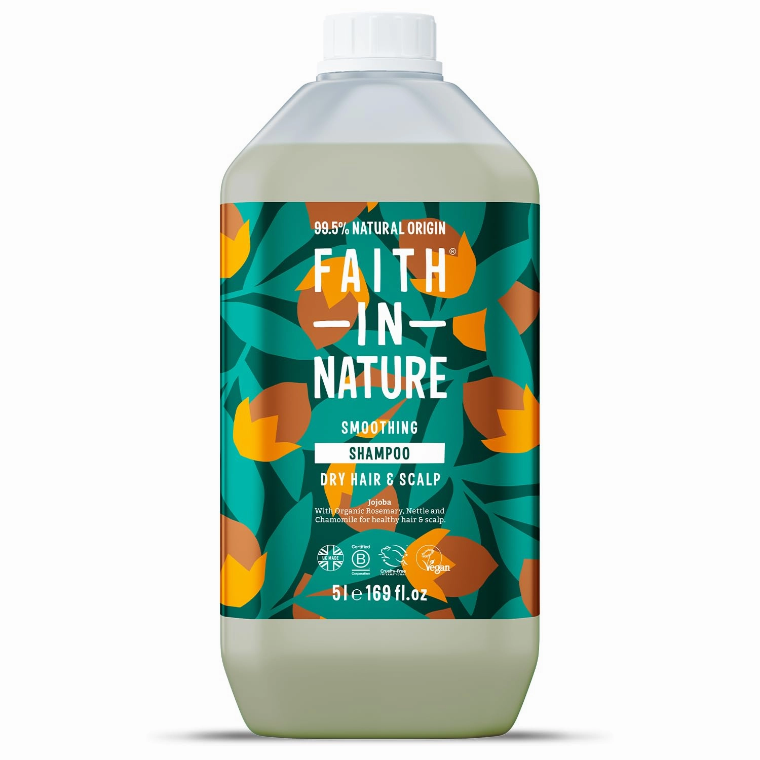 FAITH IN NATURE Natural Shampoo - Vegan & Cruelty Free, No SLS or Parabens - 169 fl oz Refill Pack, Jojoba