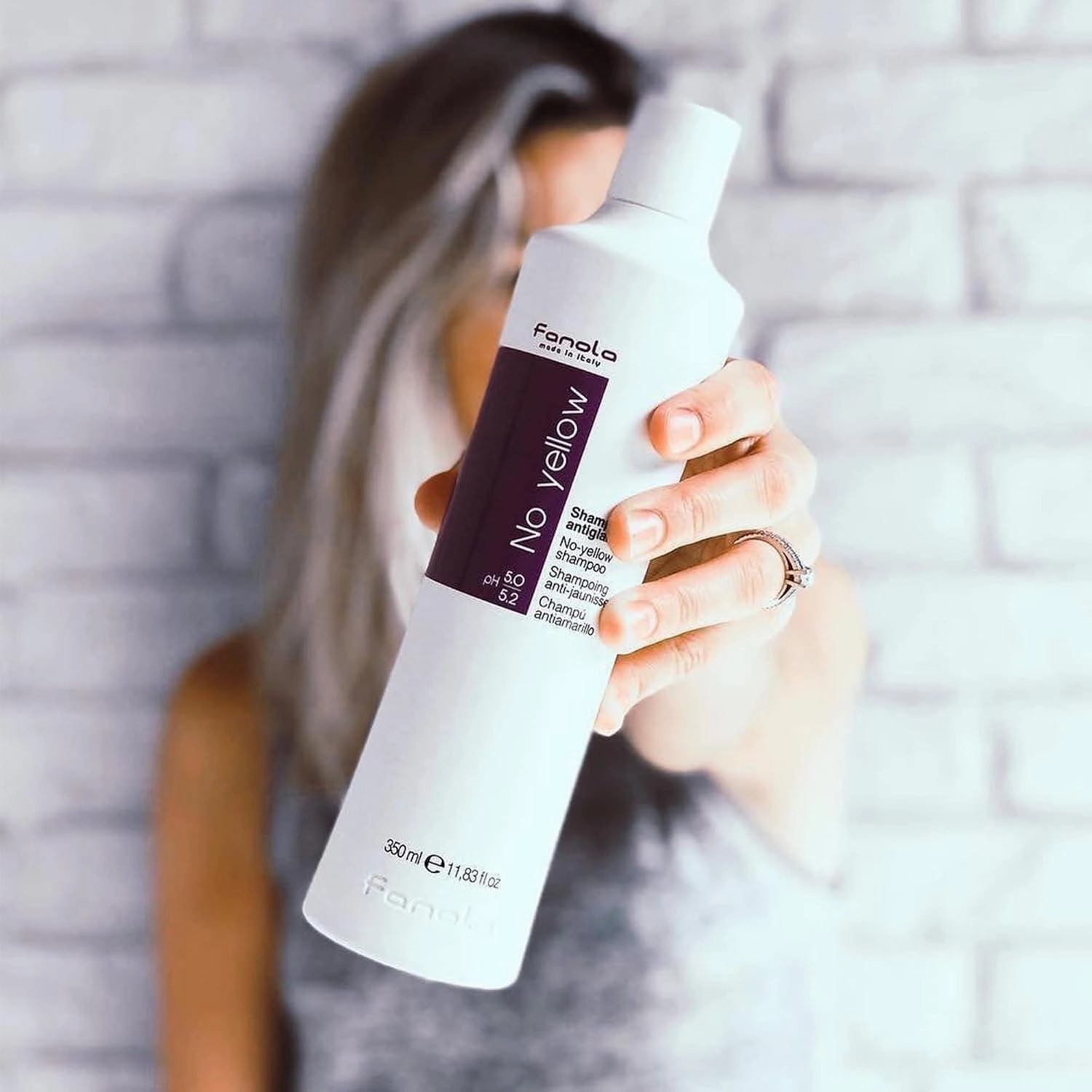 Fanola No Yellow Purple Shampoo - Purple Color Depositing Shampoo for Blondes, Bleached & Grey Hair - Formulated with Violet Pigment to Remove Brassy Tones from Hair (11.83 Fl oz)