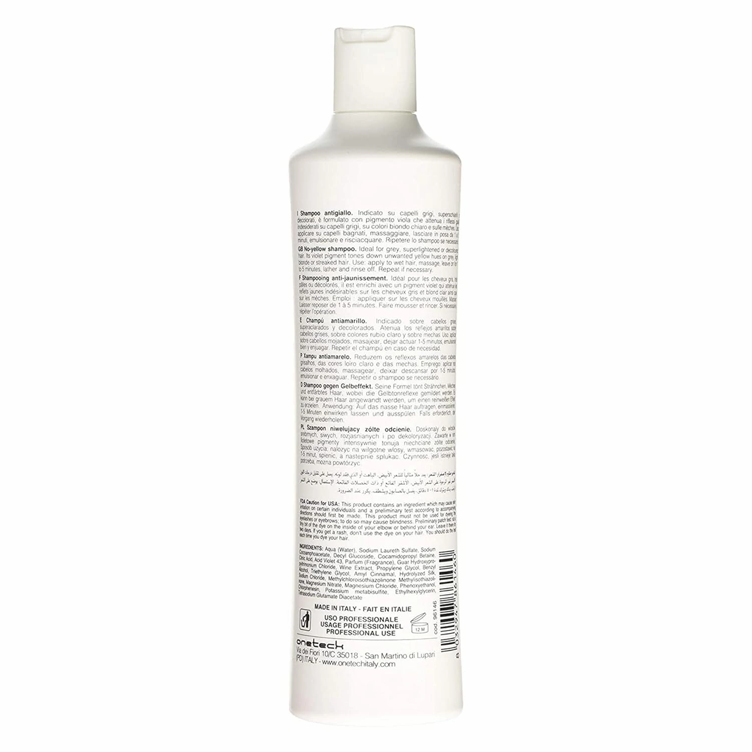 Fanola No Yellow Shampoo & Mask 11.8 oz / 2pk - Purple Anti-Brass Toner for Blonde, Silver, Gray & Highlighted Hair - Color Depositing Mask to Remove Brassiness from Bleached Locks