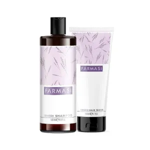 Farmasi Hair Shampoo With Lavender & Farmasi Hair Mask With Lavender Hair Care Revitalizing Nourishing Soothing Scent All Hair Types Deep Conditioning Hair Repair