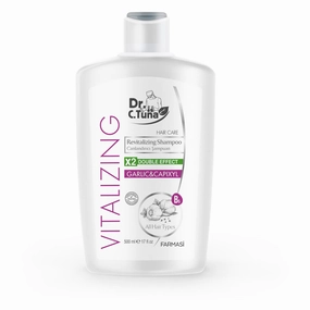 FARMASİ Dr. C. Tuna Vitalizing Garlic Shampoo, Natural Hair Treatment for Hair Growth, Prevents Hair Loss, Stimulates Growth, Relieves Itchy Scalp with Capixyl, and Coconut Oil, 17 fl. oz / 500 ml