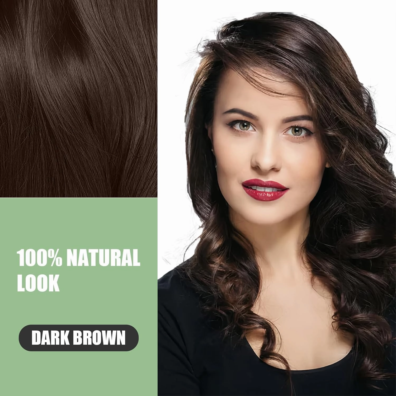 FARNDU Dark Brown Hair Dye Shampoo for Gray Hair Coverage - 3 In 1 Natural Hair Color Shampoo for Women & Men, Champu Para Canas Mujer