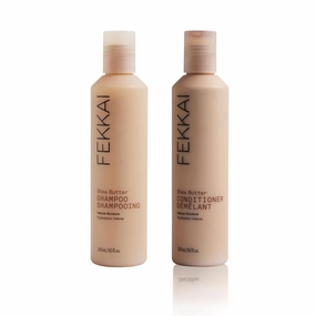 FEKKAI Shea Butter Shampoo (8.5 oz)   Conditioner (8.5 oz) - Improves Moisture, Softness & Shine - Reduces Frizz by 61% Up to 12H - Free of Sulfates, Parabens, Phthalates - Vegan, Cruelty-Free