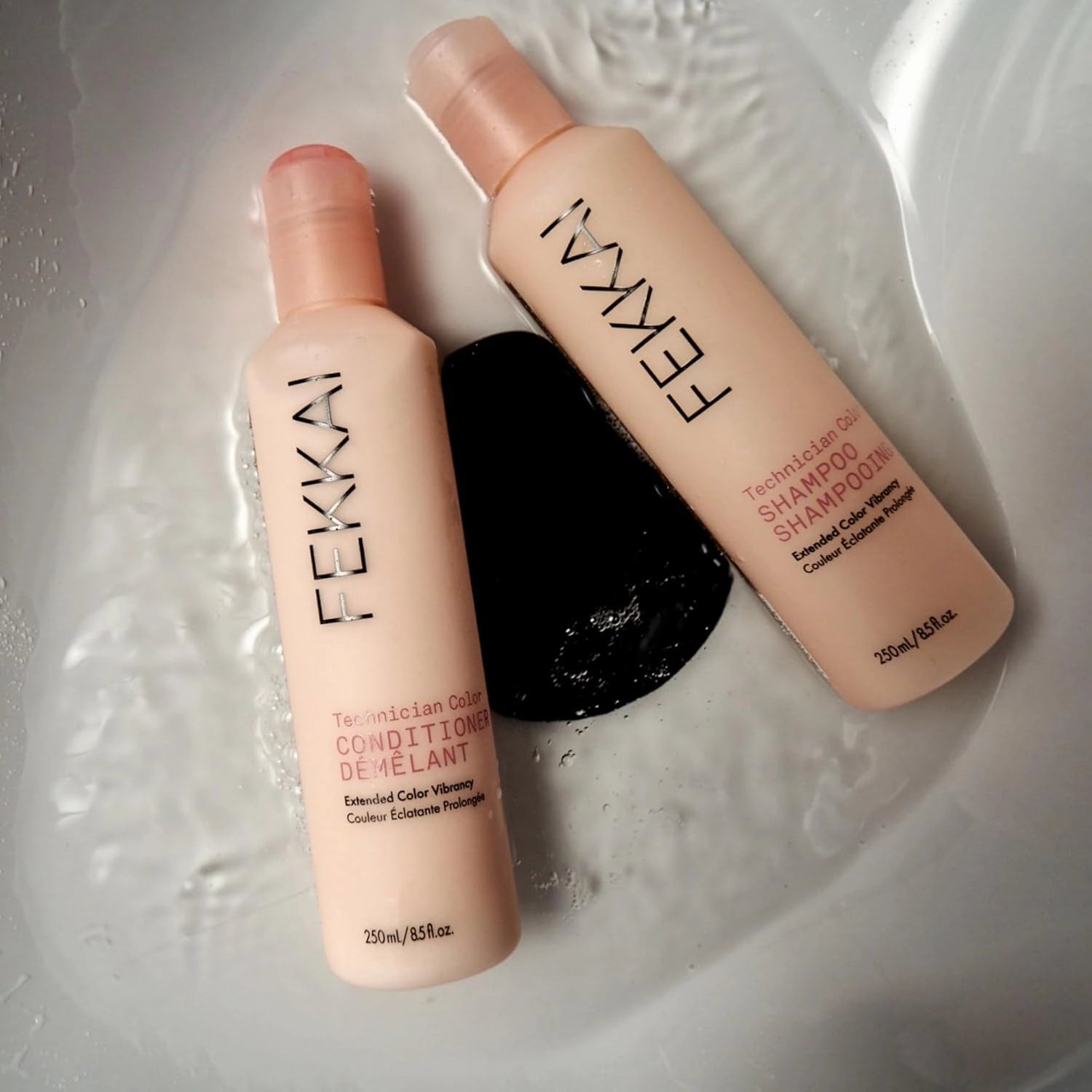 FEKKAI Technician Color Shampoo (2 oz)   Conditioner (2 oz) - Extends Vibrancy of Color-Treated Hair - Free of Sulfates, Parabens, Phthalates - Vegan, Cruelty-Free