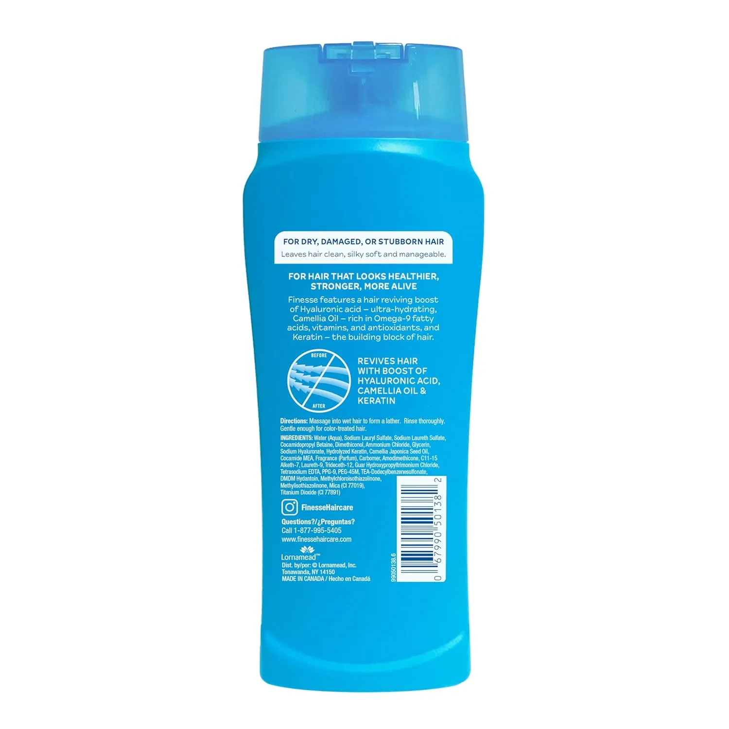 Finesse Restore   Strengthen Moisturizing Shampoo, 13 oz (Pack of 6), Moisturize & Repair Dry or Damaged Hair for Soft, Healthy Looking Hair
