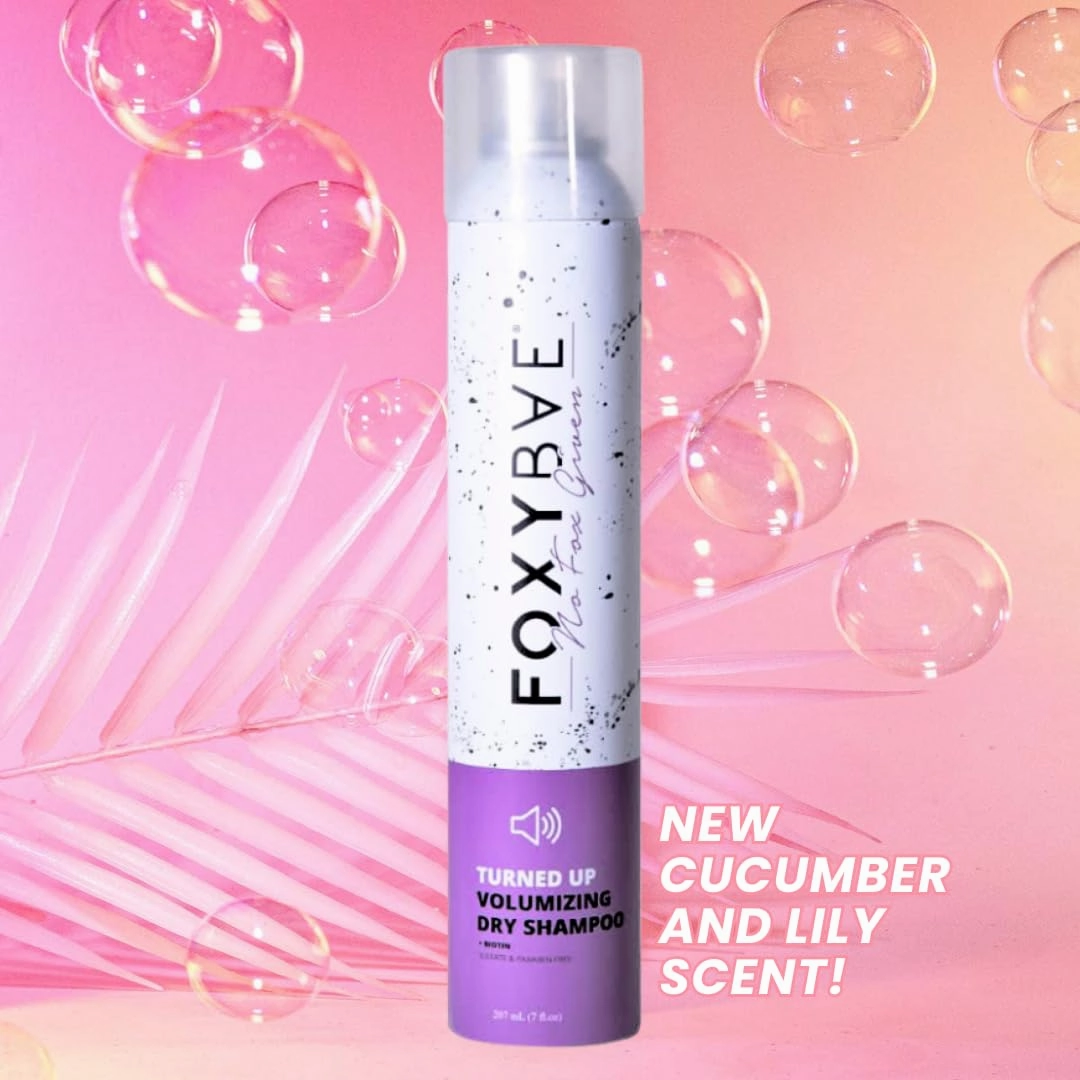 FoxyBae Turned Up Dry Shampoo Spray - Dry Shampoo for Women with Biotin for Hair Growth - Volumizing, Refreshing & Non-Toxic - 7 Fl Oz