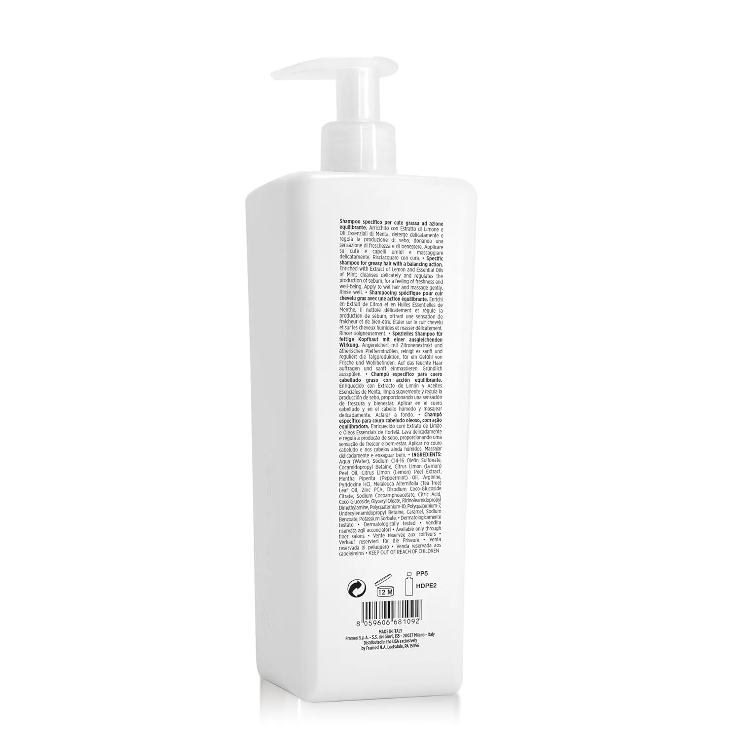 FRAMESI Morphosis Repair Shampoo, Moisturizes and Strengthens Hair, Natural Ingredients, Color Safe