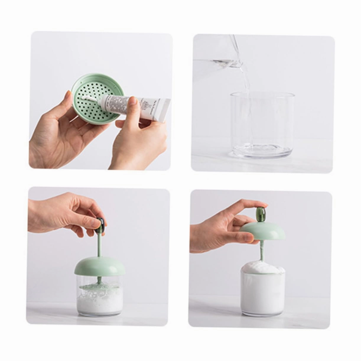 FRCOLOR 3 Pcs Facial Cleansing Foamer Bubble Face Wash Er Simple Structure and Easy Cleaning