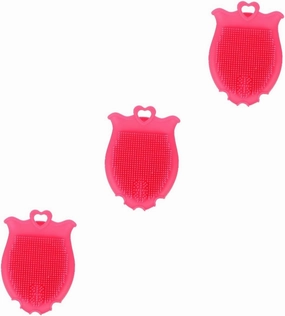 FRCOLOR 3pcs Baby Bath Brush Shower Scalp Brush Body Scrubber for Men Detangler Hair Comb Scalp Massaging Brush Infant Mittens Kids Bath Brush Shampoo Comb Toddler Massage