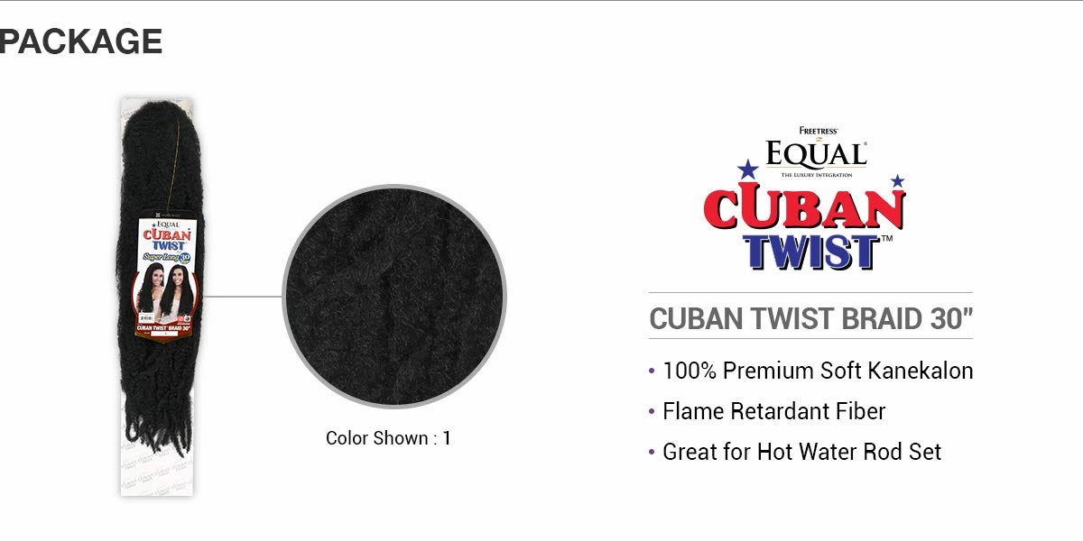 FreeTress Equal Braids Super Long Cuban Twist Braid 30" (5-pack, 4)