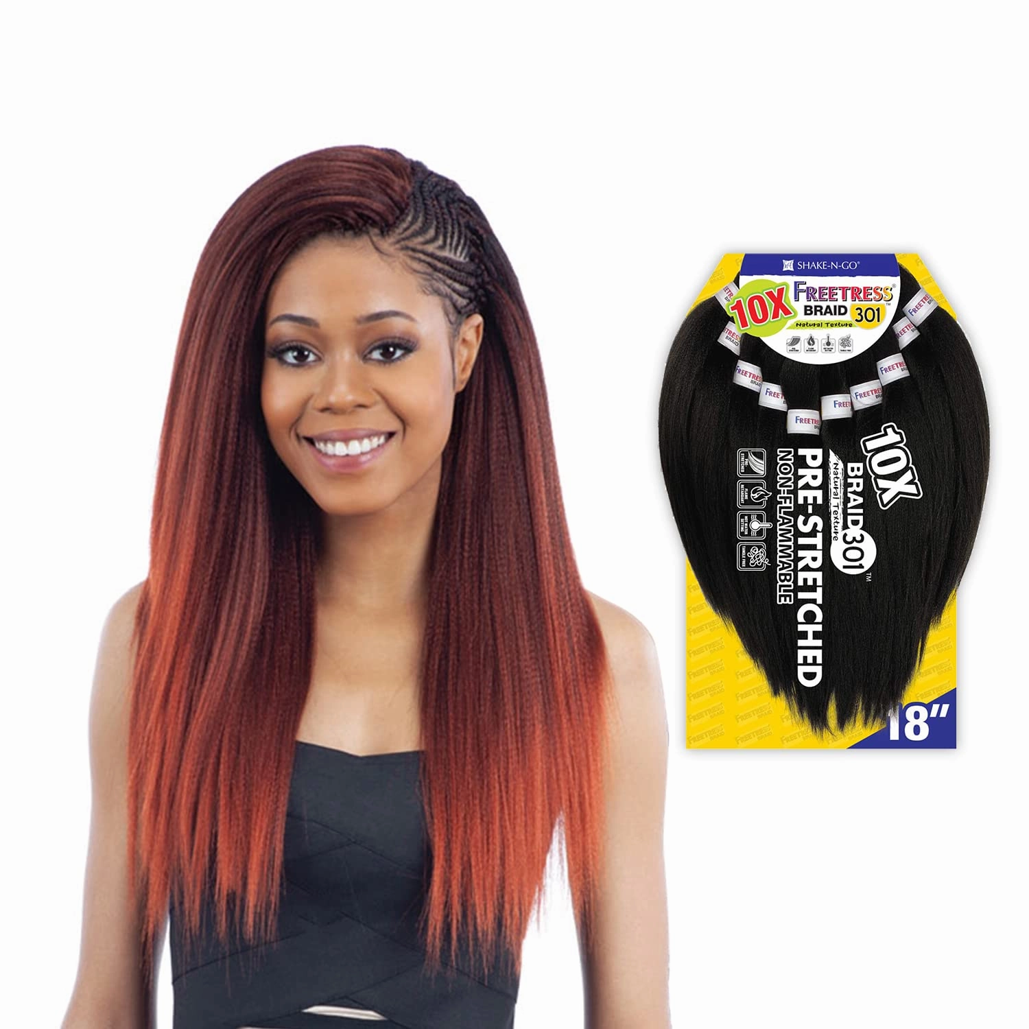 FreeTress Equal Pre-Stretched Synthetic Braids - 10X BRAID 301 18" (1)