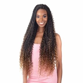 FreeTress Synthetic Hair Crochet Braids Boho Hippie Braid 30" (4-pack, 2)