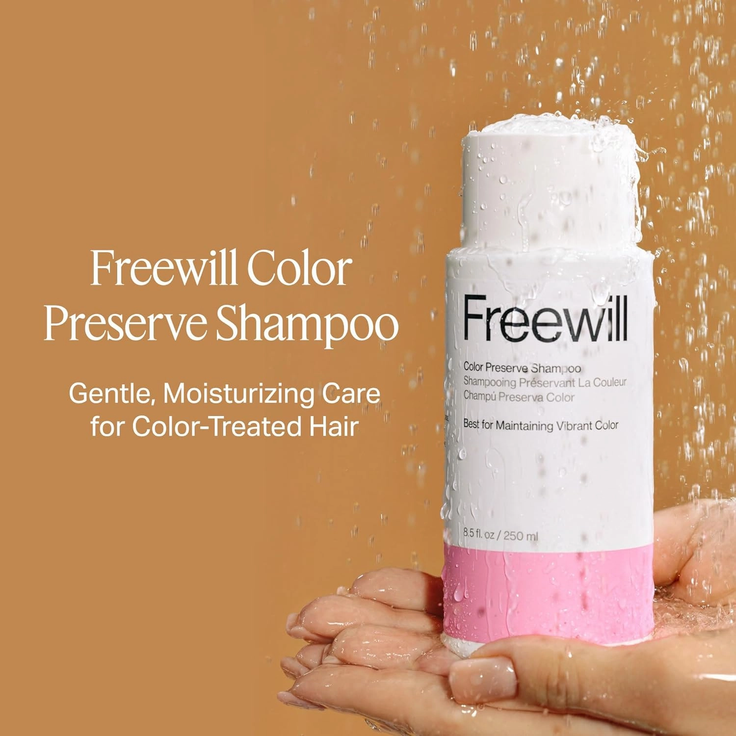Freewill Color Preserve Shampoo, Gentle, Moisturizing and Nourishing Shampoo for Color-Treated Hair, Fights Color Fade to Help Maintain Vibrancy, 8.5 oz