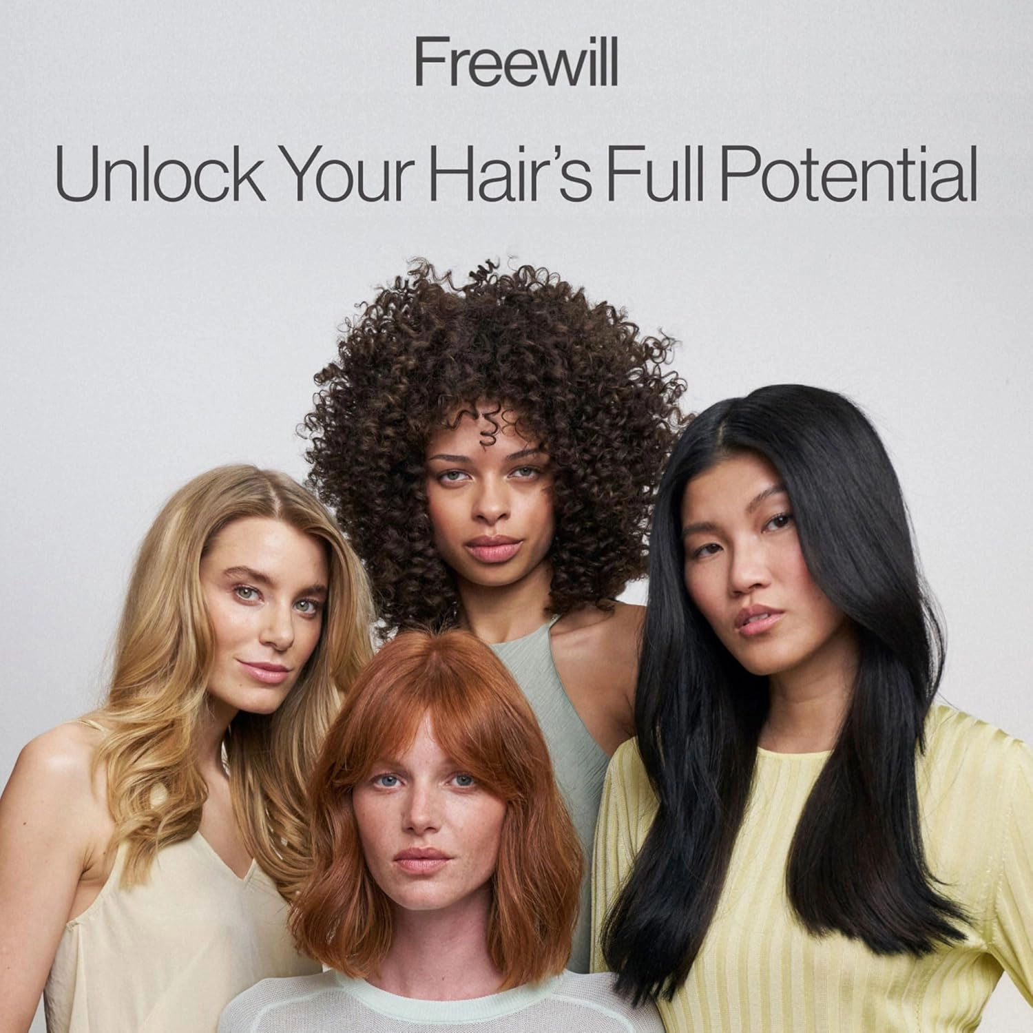 Freewill Frizz Smoothing Shampoo, Sulfate-Free Cleanser with Shea Butter, Coconut Oil & Jojoba, Vegan Hydrating Shampoo for Curly, Wavy, Frizzy, Dry Hair, Lightweight Moisture Boost, 8.5 fl oz