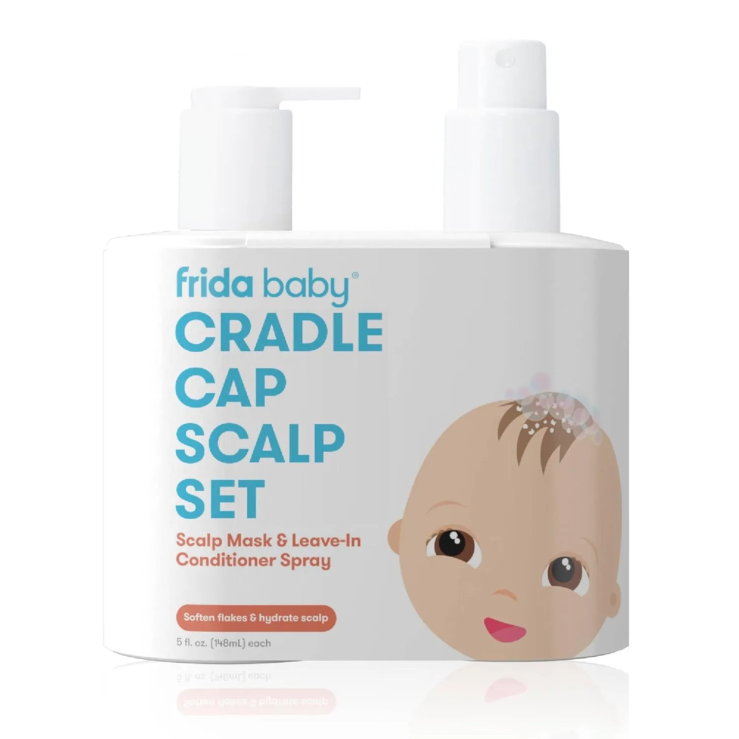Frida Baby Cradle Cap Treatment, Cradle Cap Shampoo for Babies   Flake Fixer Scalp Spray, Cradle Cap Kit Soothes Baby's Scalp, Prevents Dryness and Flakes