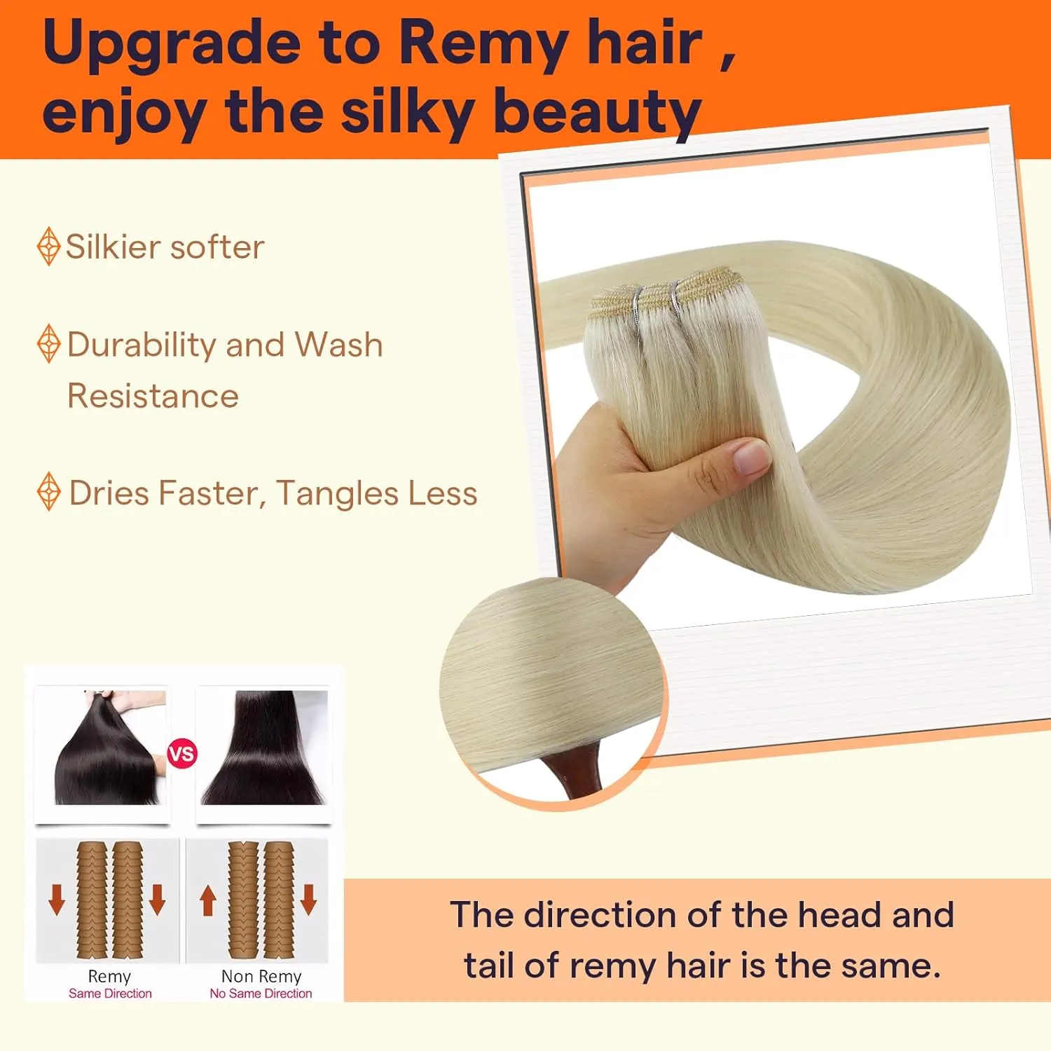Full Shine Weft Hair Extensions Human Hair Color Platinum Blonde Sew In Hair Extensions Real Huamn Hair Remy Straight Hair Weft Extensions Blonde Straight Human Hair Bundles 105G 22 Inch