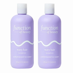 Function of Beauty Wavy Hair Shampoo, 11 oz Each (2-Pack) - Formulated with Fermented Rice Water to Strengthen and Promote Elasticity, Sulfate Free, Customizable Haircare