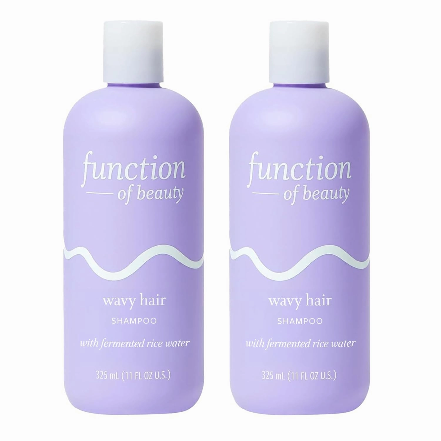 Function of Beauty Wavy Hair Shampoo, 11 oz Each (2-Pack) - Formulated with Fermented Rice Water to Strengthen and Promote Elasticity, Sulfate Free, Customizable Haircare
