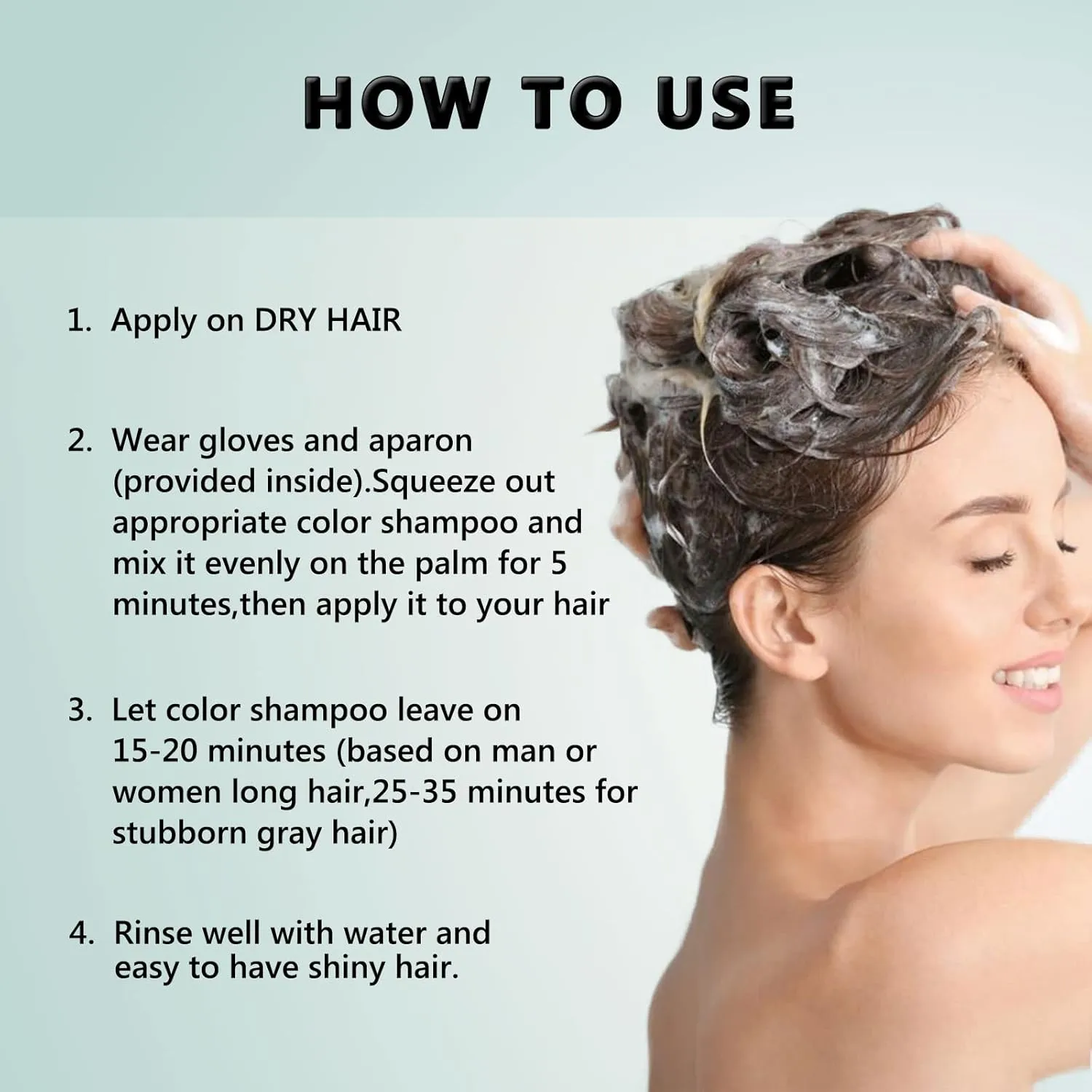 FVQUHVO Light Brown Hair Shampoo for Dark Hair-Instant Hair Dye Shampoo 3 in 1 for Women & Men - Herbal Brown Shampoo Colors in 15 Minutes & Long Lasting Dye 16.90 Fl Oz(Light Brown)