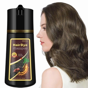 Fvquhvo Natural Chestnut Brown Hair Dye Shampoo,Instant Brown Hair Shampoo,Hair Dye Shampoo 3 in 1 for Men & Women,Long Lasting Hair Color Shampoo Colors in Minutes(Chestnut Brown)
