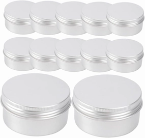 Gatuida 12pcs Convenient Screw Tins for Lip Balm Creams Ointments Lightweight Containers for Daily Use for Travel Storage