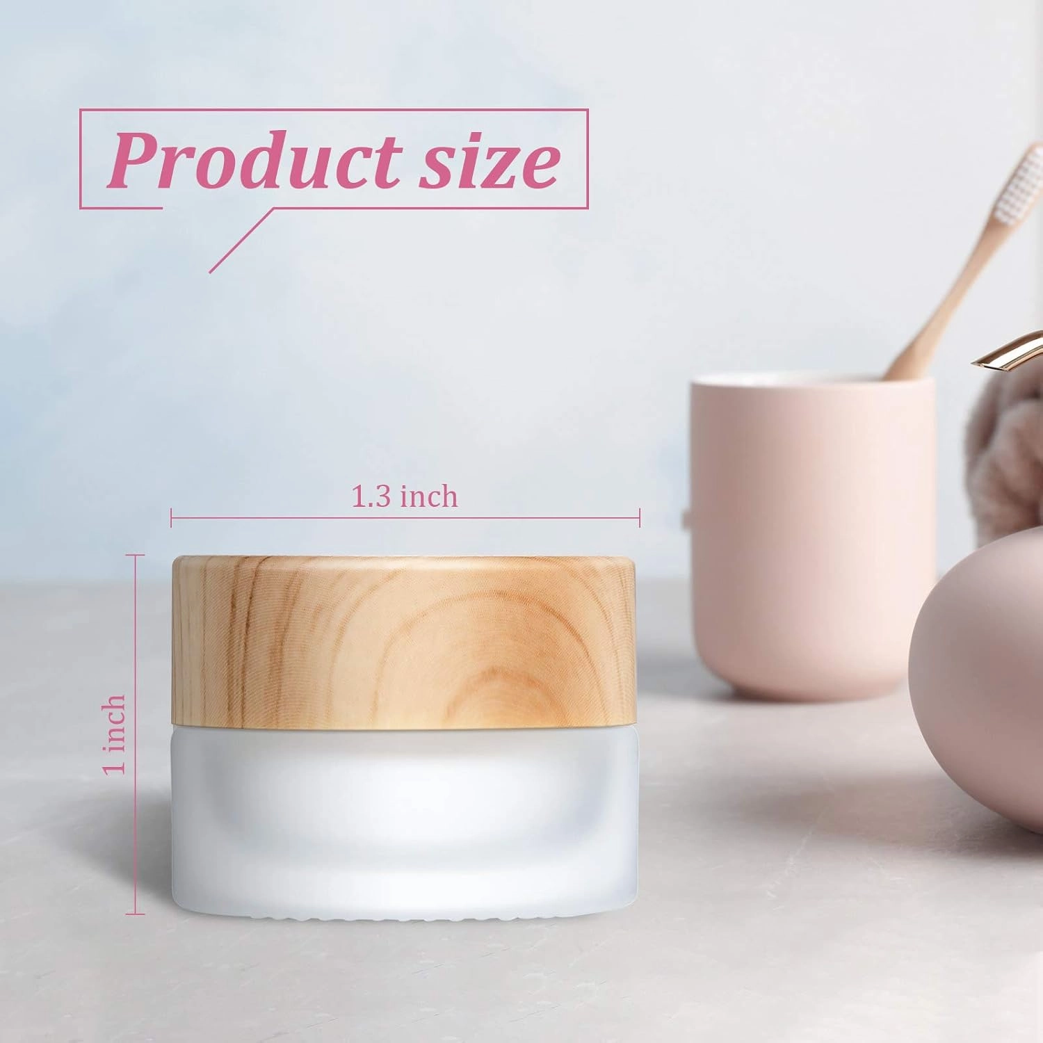 Geiserailie Glass Cosmetic Containers Empty Sample Jars with Leak Proof Lids Makeup Sample Containers for Lotion Cream Cosmetic(30 Pieces,5 Gram)