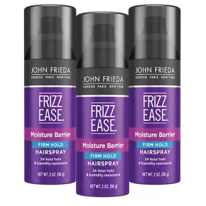 Generic JOHN-FRIEDA'S HairSpray Frizz Ease Firm hold Anti Frizz for Dry, Damaged hair LONDON PARIS NEW YORK pack of 3 2 oz, mini size, travel size, luxurious, 2 Ounce (Pack of 3), Purple