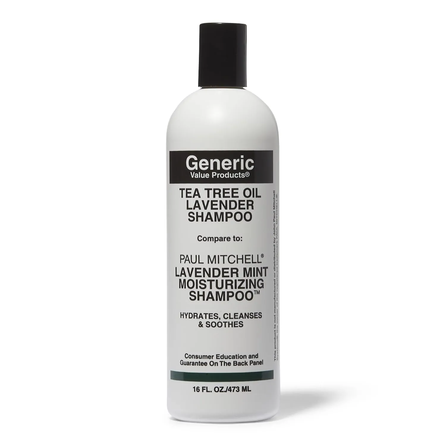 Generic Value Products Shampoo Enriched with Tea Tree Oil, 16 Fl Oz, , Invigorating Lavender Fragrance, Soothes Scalp, Rich Lather