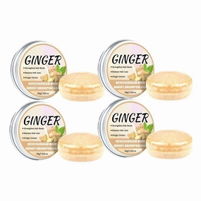 Ginger Hair Boost Shampoo Bar,Natural Organic Ginger Shampoo Soap, Shampoo Bars For Hair Growth, Promotes Hair Growth Bar,Keep Your Scalp Healthy (Color : 4Count (Pack of 4))