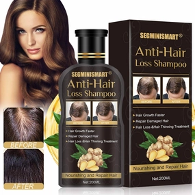 Ginger Hair Care Shampoo for Hair Growth, Anti-Hair Loss - Promotes Thicker, Fuller and Faster Growing Hair for Men & Women