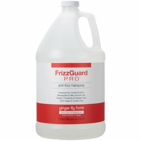 Ginger Lily Farms Salon Formula FrizzGuard Pro Anti-Frizz Hairspray for Frizzy Hair, 100% Vegan & Cruelty-Free, 1 Gallon (128 fl oz) Refill