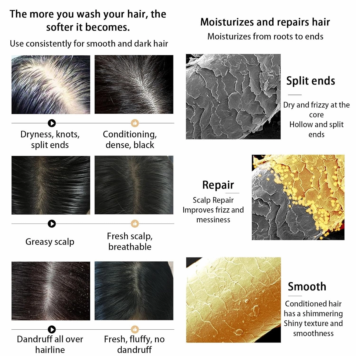 Ginseng Extract Root Nourishing Shampoo Japan - 8 Minute Gold Ginseng Anti-Hair Loss Shampoo 500ML (1 Bottle)