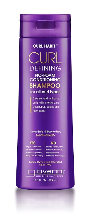 Giovanni Curl Habit, Curl Defining No-Foam Conditioning Shampoo, for All Curl Types, 13.5 fl oz (399 ml)