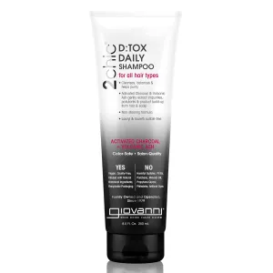 GIOVANNI D:tox Daily Shampoo - Activated Charcoal, Super-Antioxidants Acai & Goji Berry - 8.5 oz
