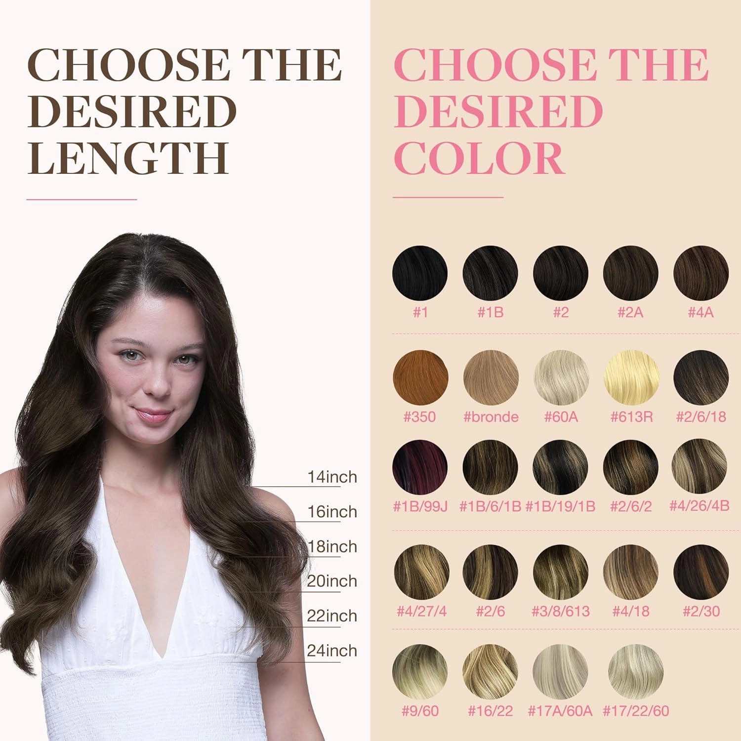 GOO GOO Tape in Hair Extensions Human Hair, 4A Chocolate Brown, 20inch 50g 20pcs, Skin Weft Seamless Invisible, Silky Straight with Thick Ends, Remy Human Hair