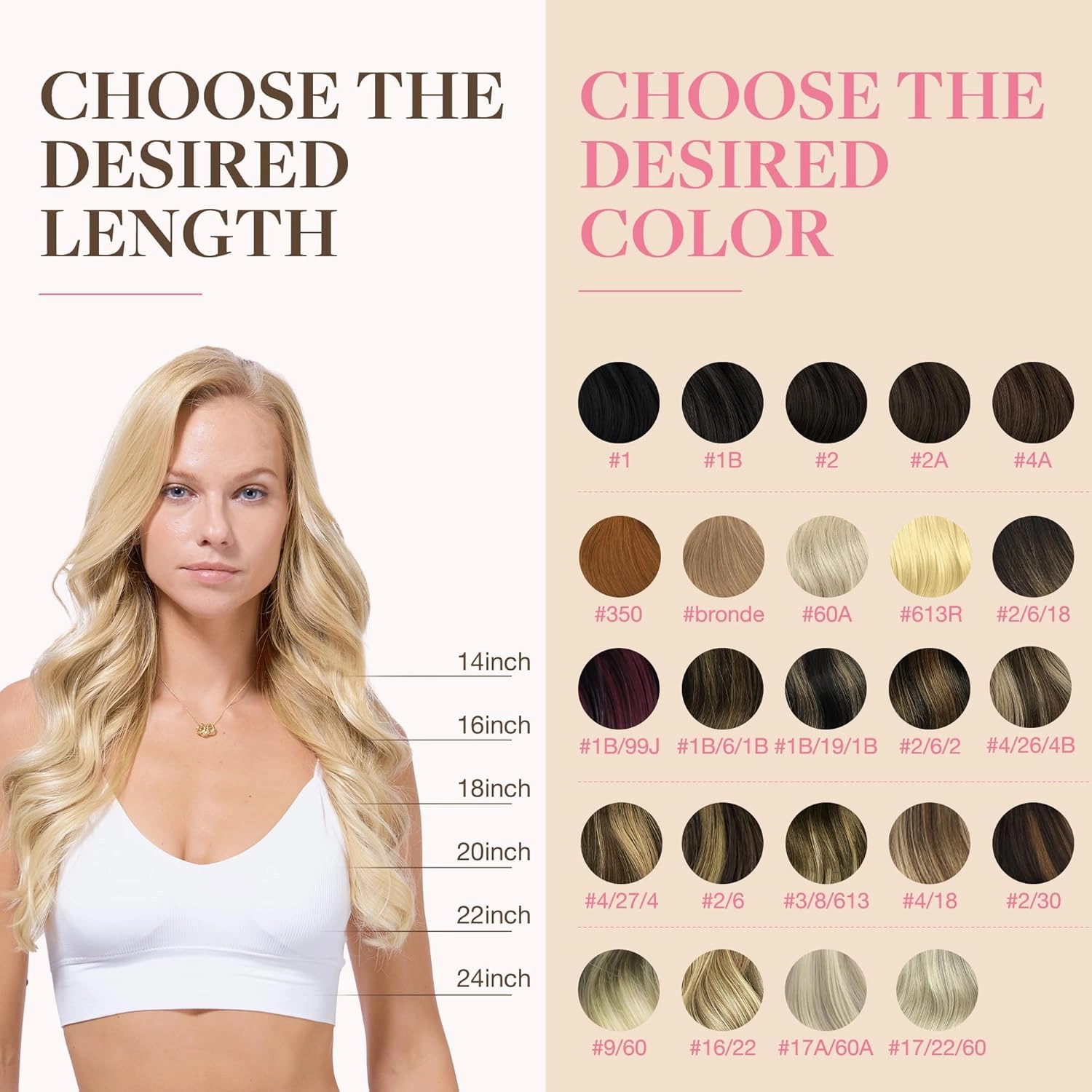 GOO GOO Tape in Hair Extensions Human Hair, O18G/22G(L) Golden Beige Blonde with Ash Highlights, 26inch 60g 20pcs, Skin Weft Seamless Invisible, Silky Straight with Thick Ends, Remy Human Hair