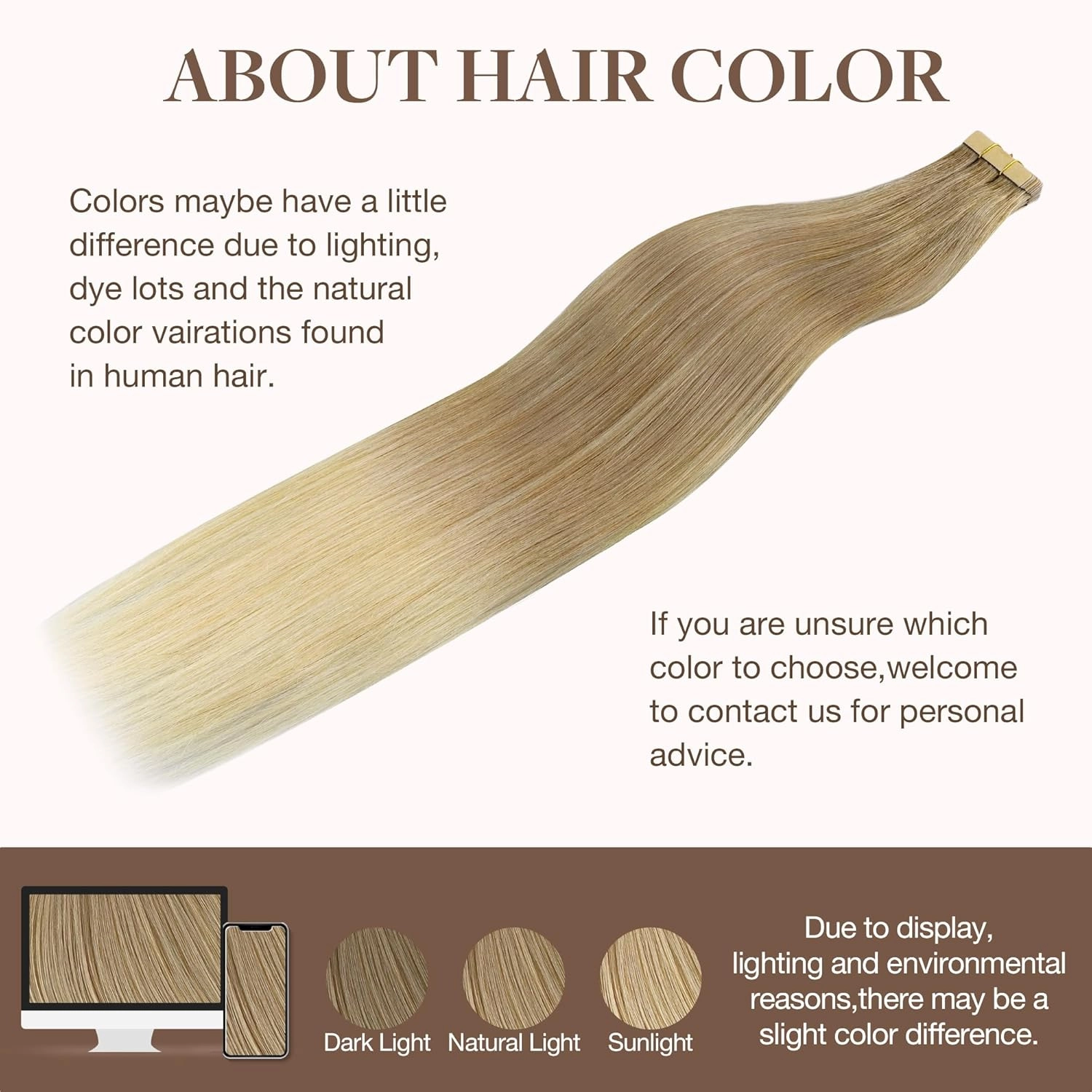 GOO GOO Tape in Hair Extensions Human Hair, O18G/22G(L) Golden Beige Blonde with Ash Highlights, 26inch 60g 20pcs, Skin Weft Seamless Invisible, Silky Straight with Thick Ends, Remy Human Hair