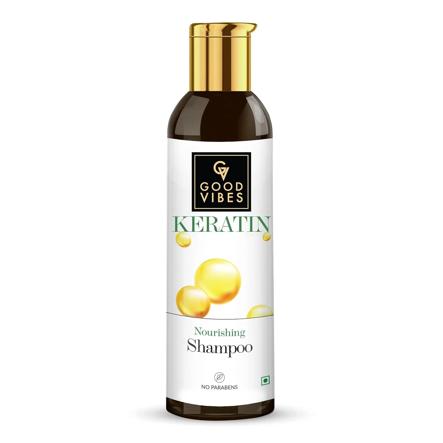 Good Vibes Keratin Nourishing Shampoo - 200 ml - For Dry, Dull and Frizzy Hair - Anti Breakage Volumizing Strengthening Hair Repair