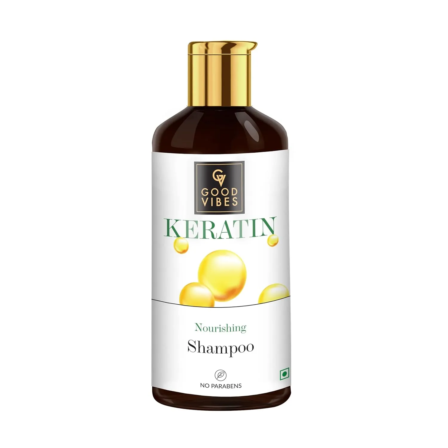 Good Vibes Keratin Nourishing Shampoo - 300 ml - For Dry, Dull and Frizzy Hair - Anti Breakage Volumizing Strengthening Hair Repair