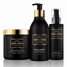 Gorgeous Moroccan Argan Oil Shampoo 8.5 Oz .sls Free .Volumizing & Moisturizing, Gentle on Curly & Color Treated Hair, for Men & Women. Infused with Keratin