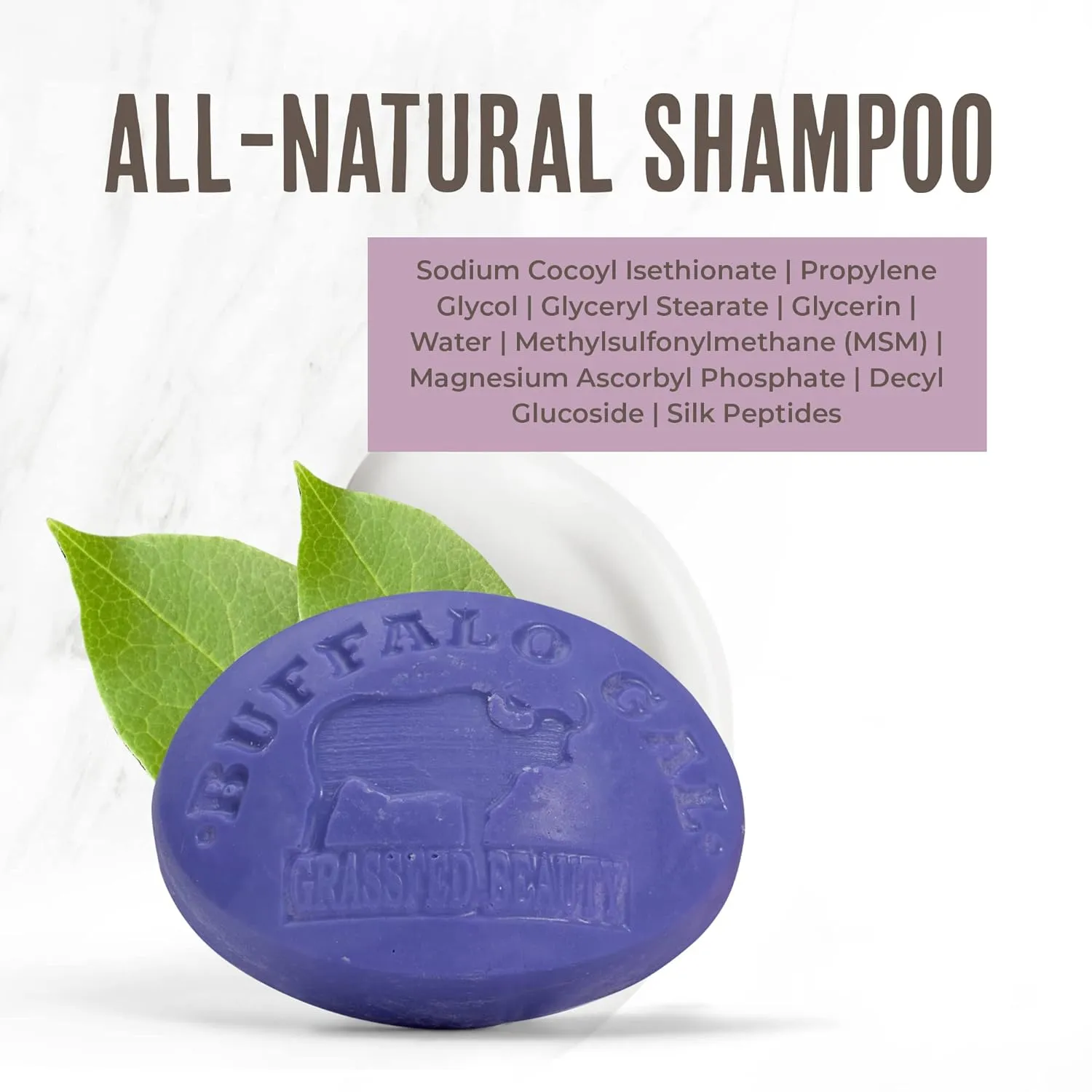 Grassfed Beauty MSM Shampoo Bar (Violet (unscented))