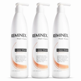 Gray Hair Shampoo - Hydrating Treatment Slows Down Aging of Hair and Helps Restore Gray Hair To Its Original Color - 13.5 Oz Great For All Hair Types (3 Pack)
