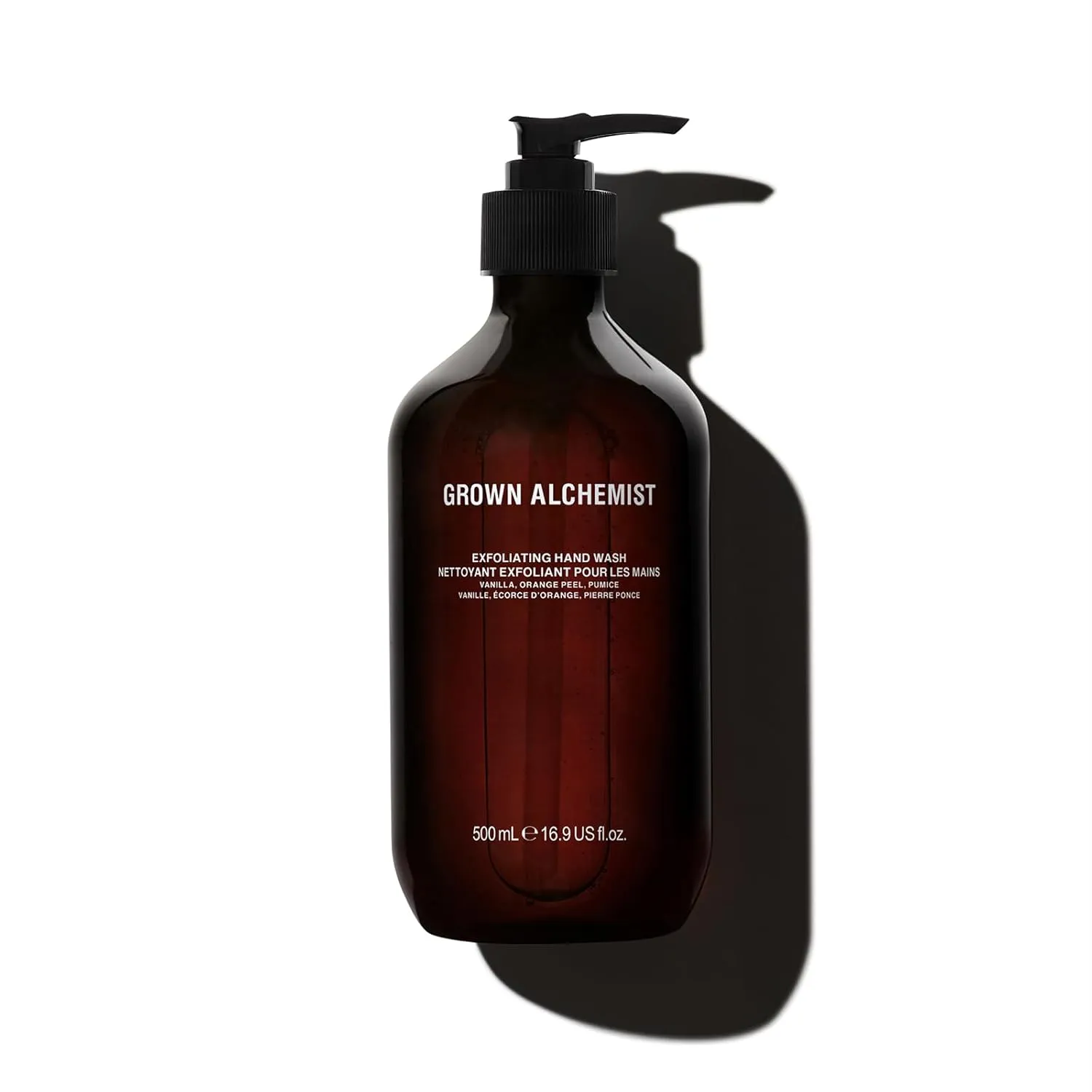 Grown Alchemist Exfoliating Hand Wash. Vanilla, Orange Peel   Pumice & Aloe. Gentle Cleanser Softens & Revitalizes Skin, 16.9 Ounce (500mL).