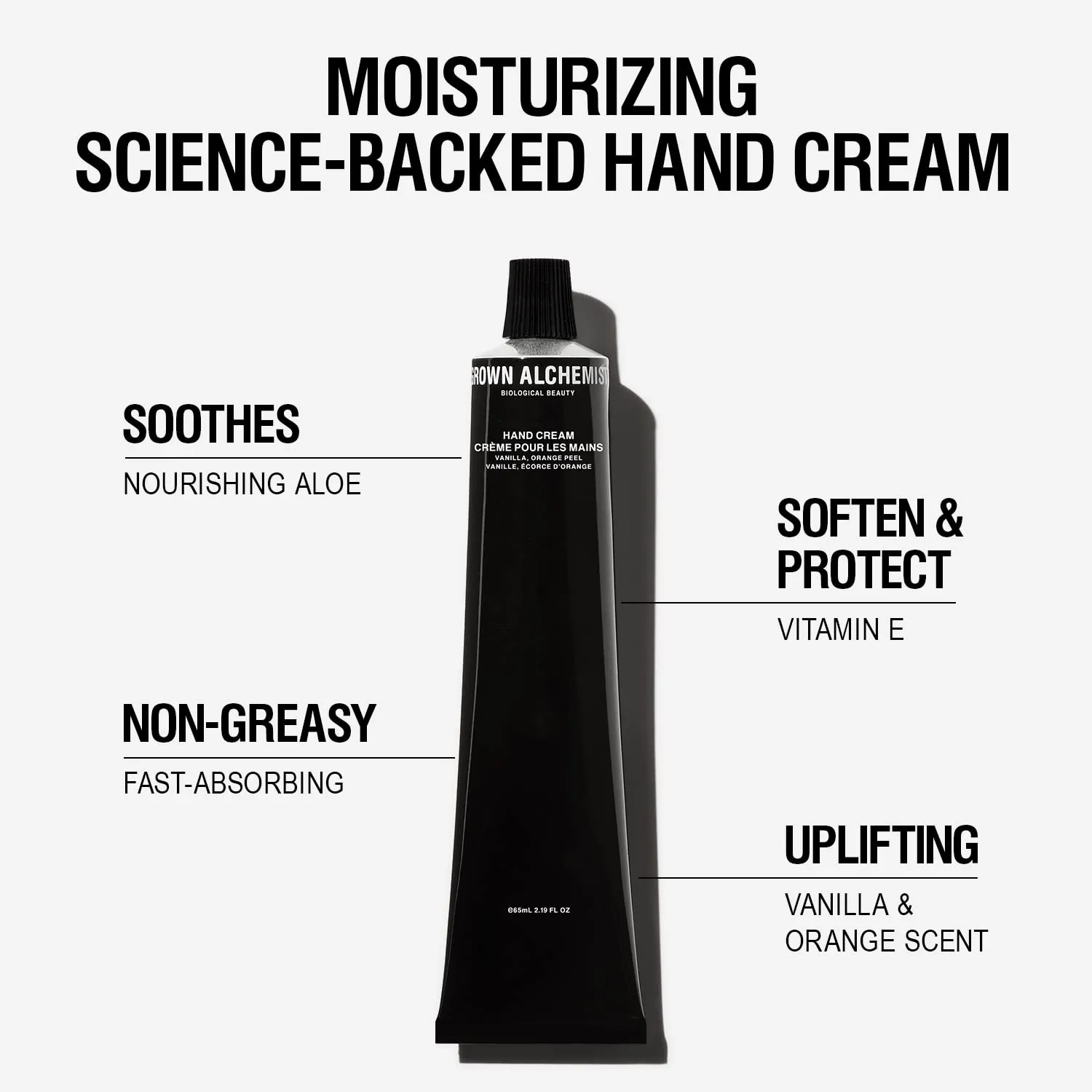 Grown Alchemist :: Hand Cream Vanilla and Orange Peel. Non-Greasy Moisturizer that Soothes and Softens Hands (65ml)