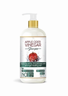 GT Apple Cider Vinegar Shampoo – Anti Dandruff with Apple Seed Oil | Herbal for Dry and Frizzy Hair and Itchy Scalp | Hair Fall Control & Sulfate Free 300ml