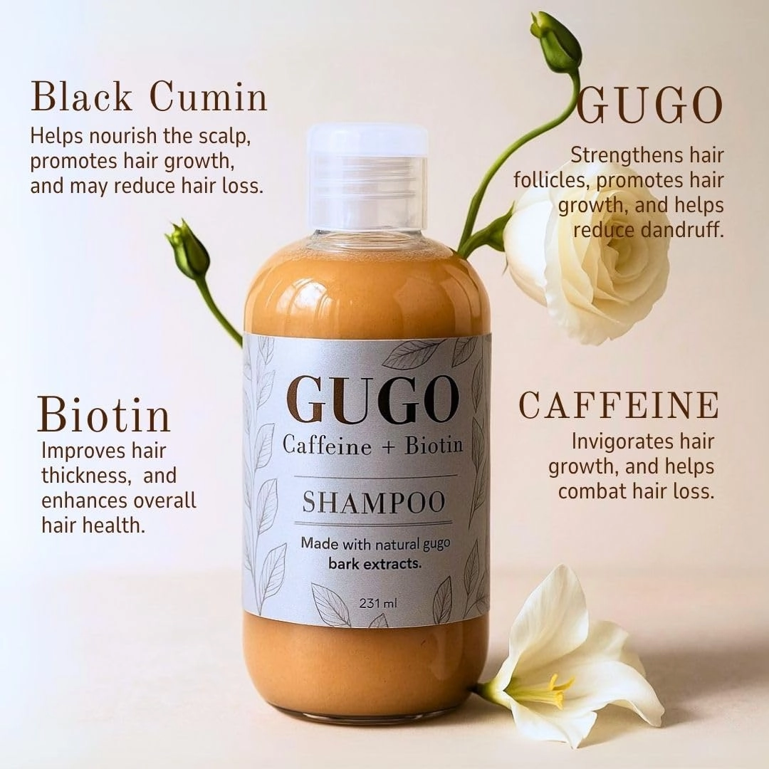 Gugo with Biotin   Caffeine and Black Cumin Shampoo
