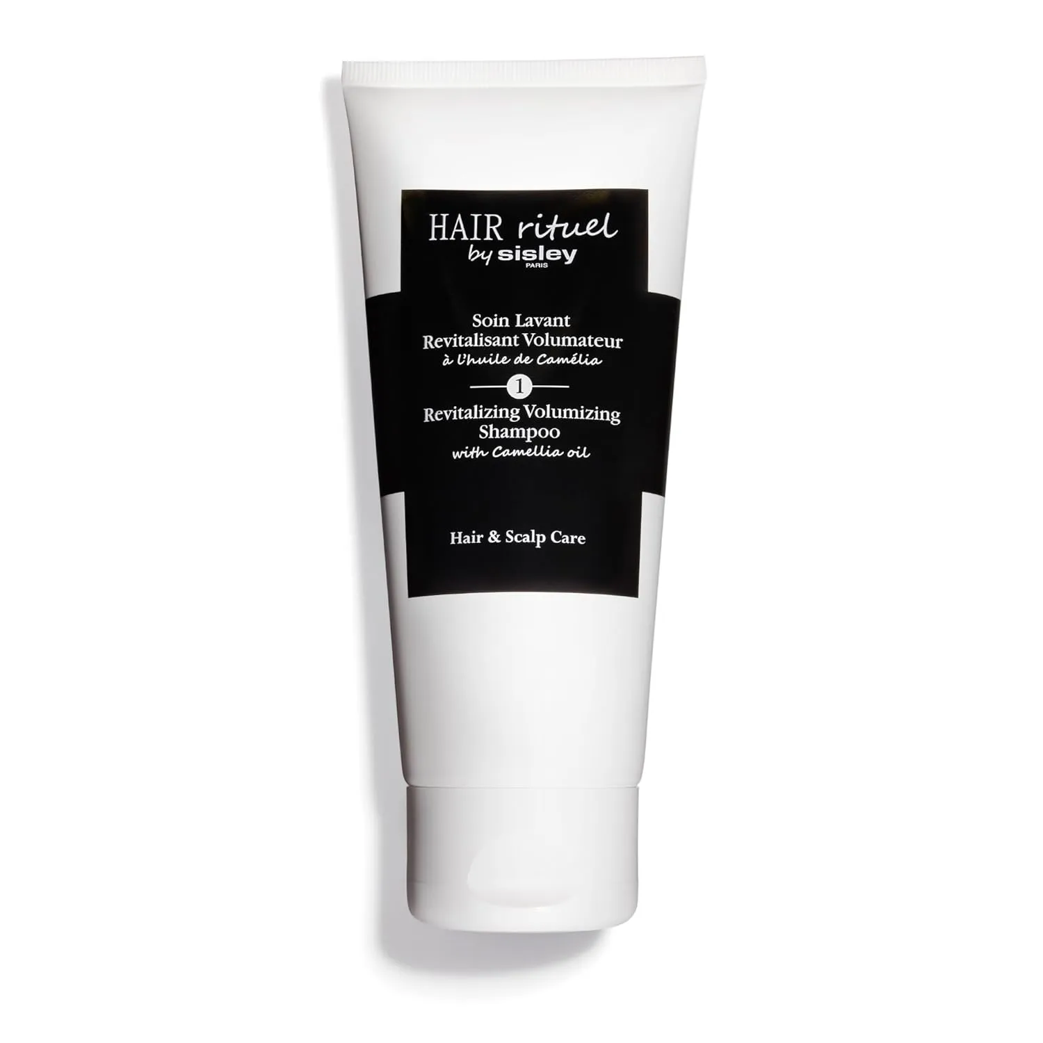 Hair Rituel by Sisley Paris Revitalizing Volumizing Shampoo with Camellia Oil - 200 mL - Gently Cleanses, Improves Look of Volume & Supports Hair and Scalp Health - Rich Foam Texture - Sulfate Free